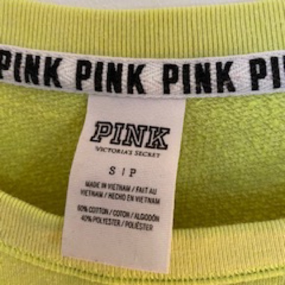 PINK VS. Color-block Logo Sweatshirt Size Small - Picture 4 of 4